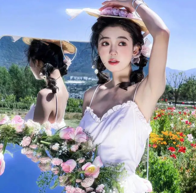 在水中